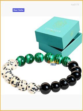 Natural Stone Stretch Bracelet for Stress Relief and Emotional Balance